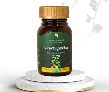 SHWAGANDHA HERBALS & HEALTH – 60 CÁPSULAS PURAS
