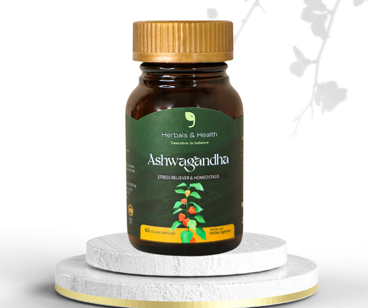 SHWAGANDHA HERBALS & HEALTH – 60 CÁPSULAS PURAS
