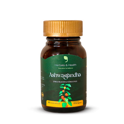 SHWAGANDHA HERBALS & HEALTH – 60 CÁPSULAS PURAS