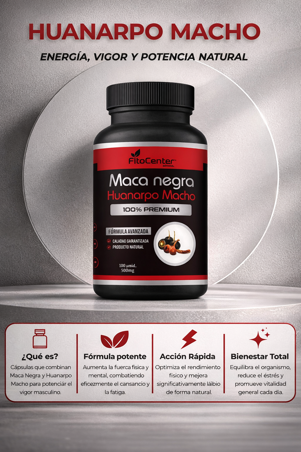 Maca Negra + Huanarpo Macho – Energía y Potencia Natural