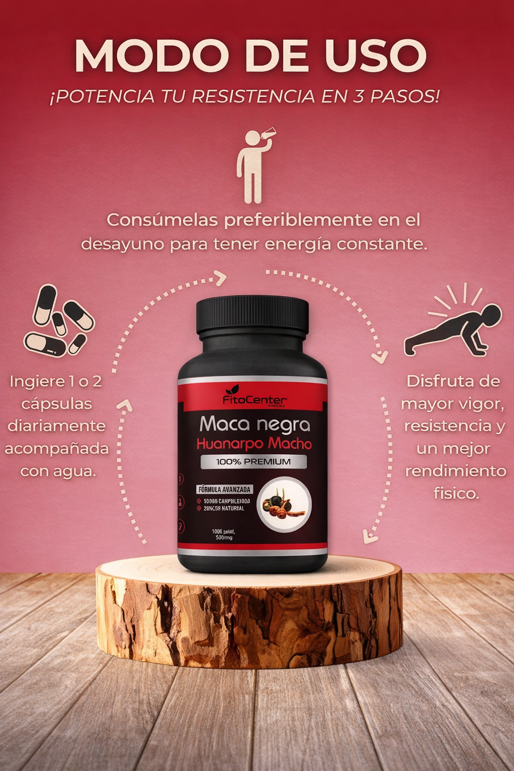 Maca Negra + Huanarpo Macho – Energía y Potencia Natural