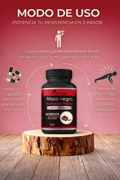 Maca Negra + Huanarpo Macho – Energía y Potencia Natural