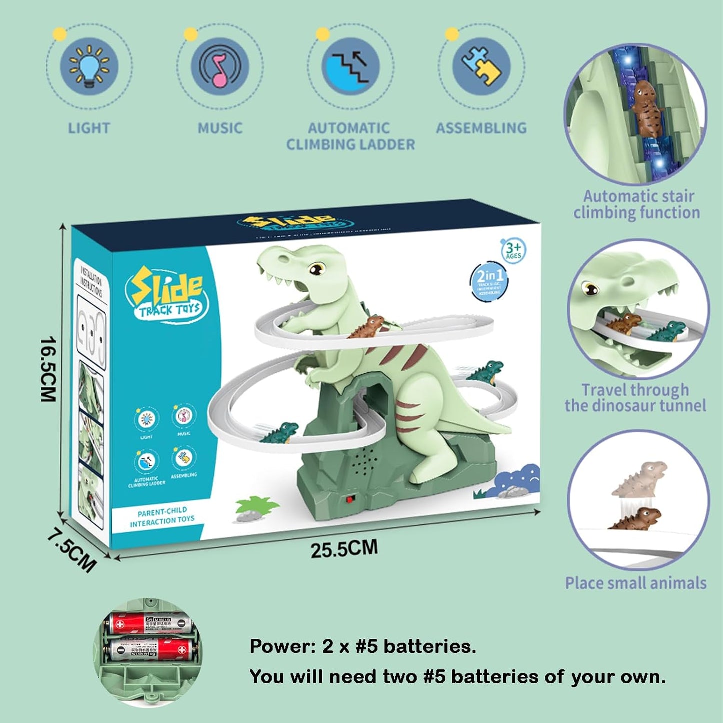 TOBOGAN ESCALADA DE DINO - BAR