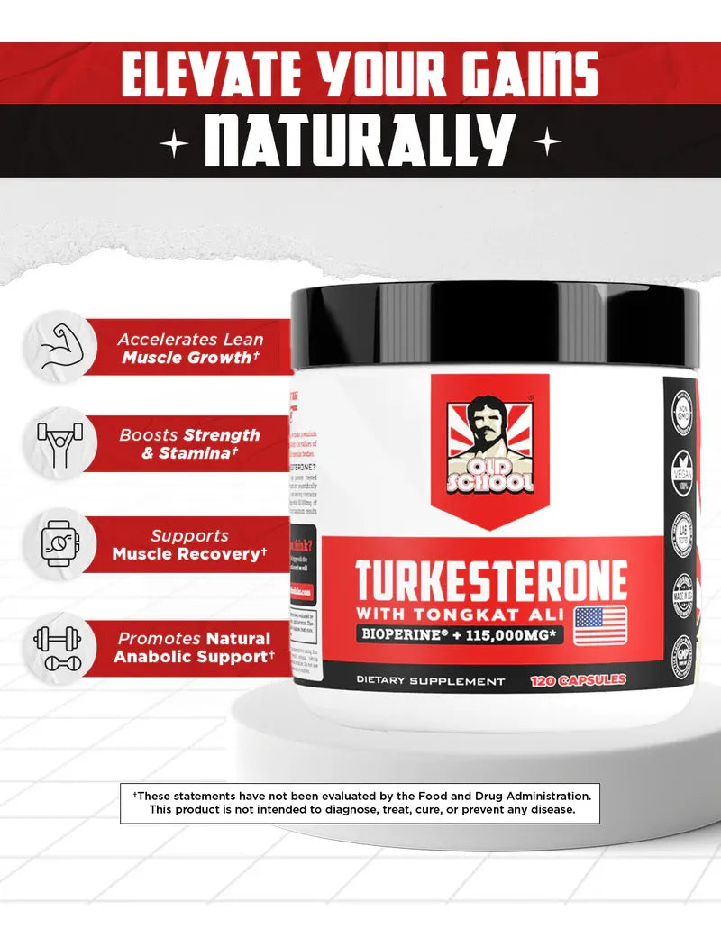 Turkesterone Old School Labs – Potencia, Fuerza y Rendimiento REAL