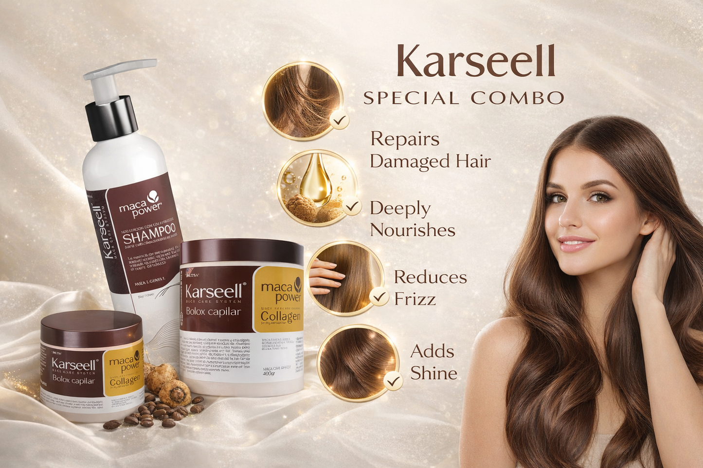 GNE Combo Karseell – Shampoo + Crema de Tratamiento