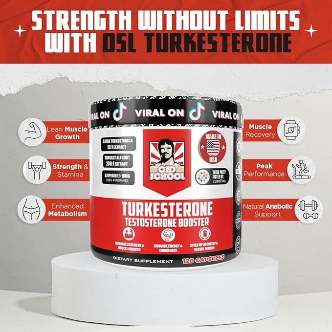 Turkesterone Old School Labs – Potencia, Fuerza y Rendimiento REAL